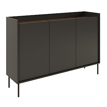 Komoda trzydrzwiowa Tovi 140 cm czarny/orzech wisconsin