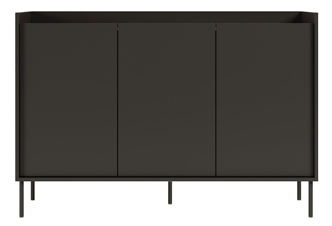Komoda trzydrzwiowa Tovi 140 cm czarny/orzech wisconsin  - zdjęcie 5