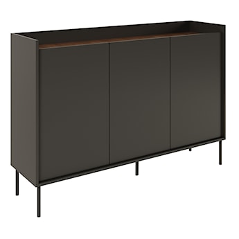Komoda trzydrzwiowa Tovi 140 cm czarny/orzech wisconsin