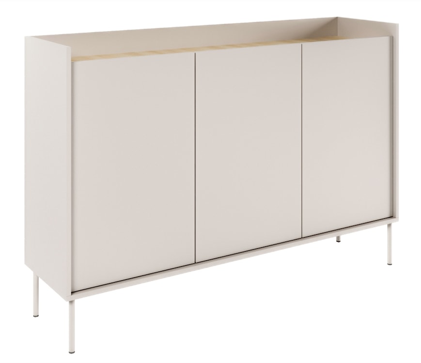 Komoda trzydrzwiowa Tovi 140 cm kaszmir/dąb lindberg 