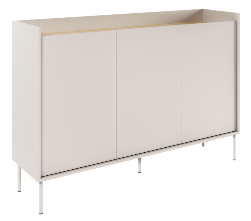 Komoda trzydrzwiowa Tovi 140 cm kaszmir/dąb lindberg 