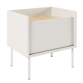 Szafka nocna Tovi jednodrzwiowa 50 cm biała/dąb lindberg