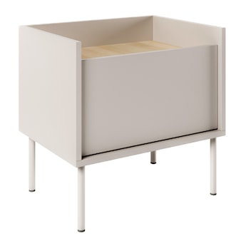 Szafka nocna Tovi jednodrzwiowa 50 cm kaszmir/dąb lindberg