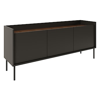 Szafka RTV Tovi trzydrzwiowa 140 cm czarny/orzech wisconsin