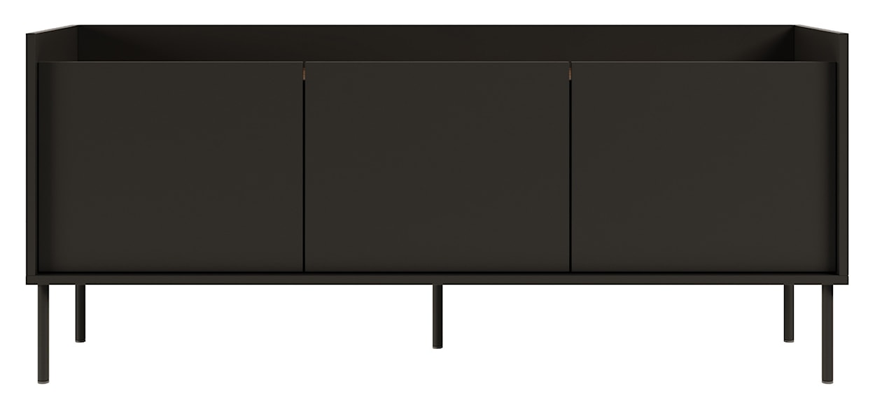 Szafka RTV Tovi trzydrzwiowa 140 cm czarny/orzech wisconsin  - zdjęcie 5