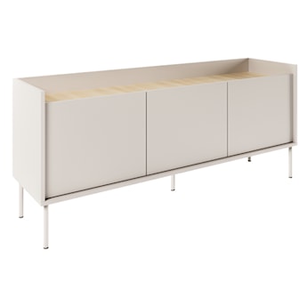 Szafka RTV Tovi trzydrzwiowa 140 cm kaszmir/dąb lindberg