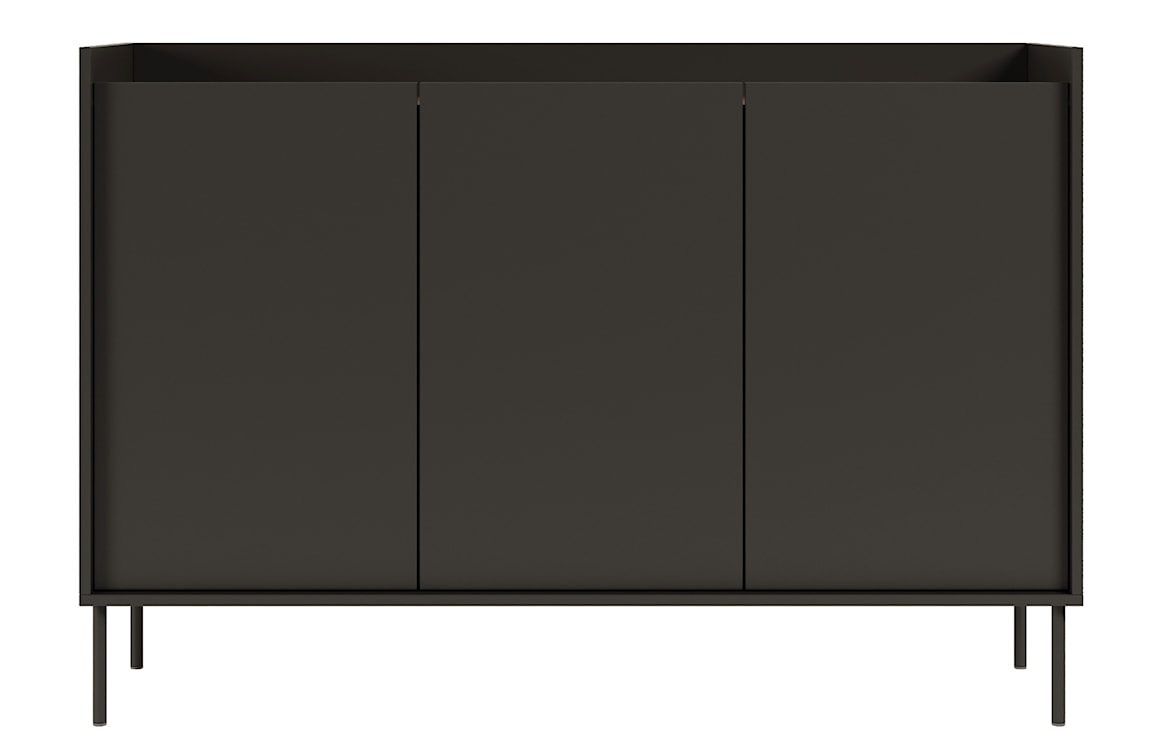 Komoda trzydrzwiowa Tovi 140 cm czarny/orzech wisconsin  - zdjęcie 4
