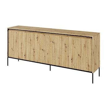 Komoda czterodrzwiowa Trend niska 193 cm z LED Dąb artisan