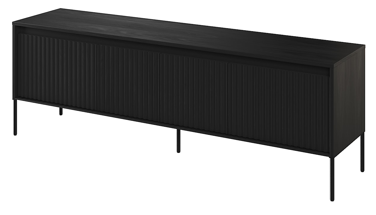 Szafka RTV Trend 167 cm z LED Czarna