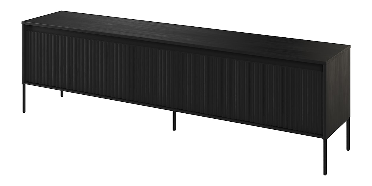 Szafka RTV Trend 193 cm z LED Czarna 