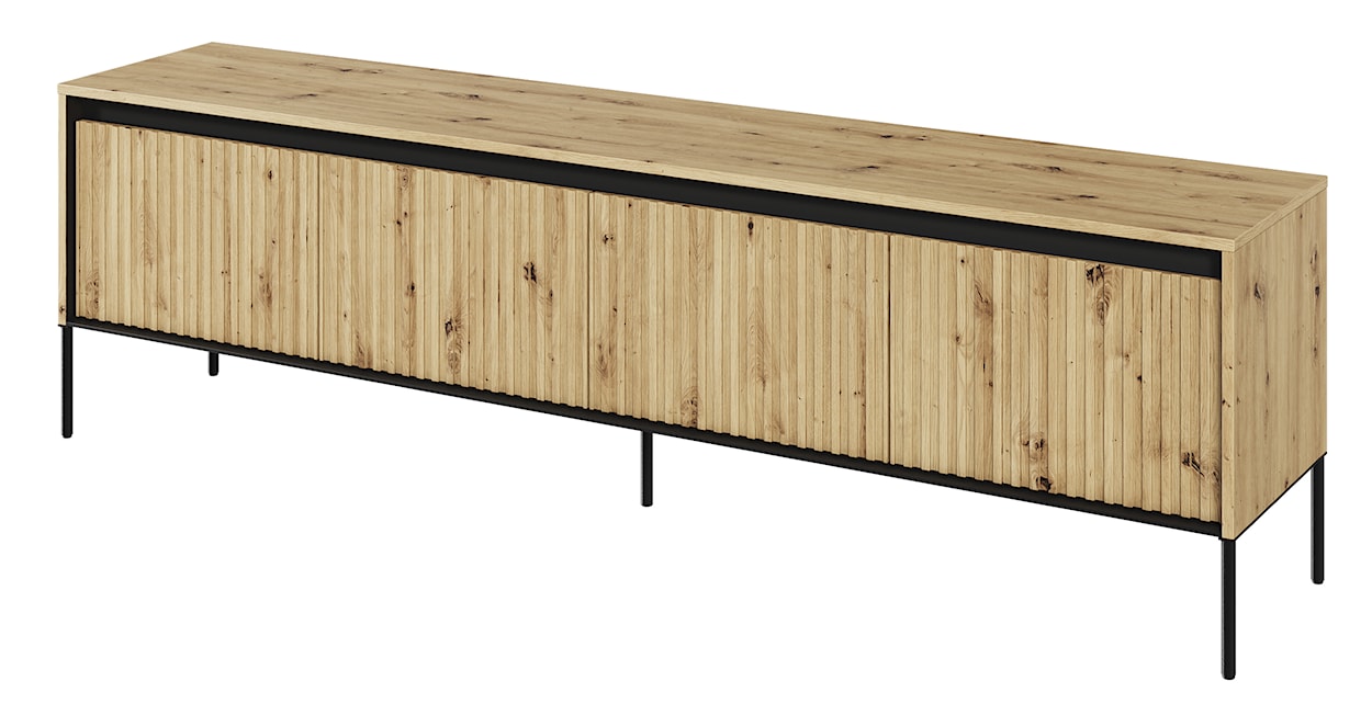 Szafka RTV Trend 193 cm z LED Dąb artisan