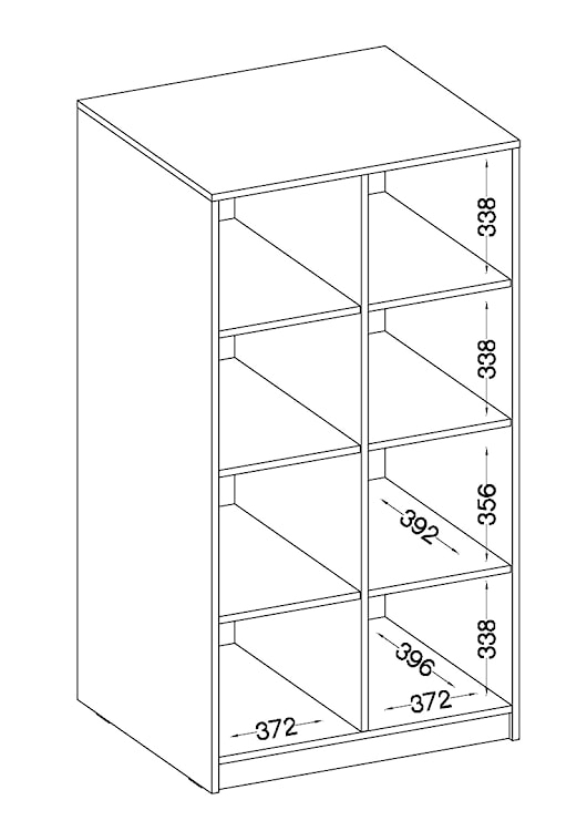 Szafa dwudrzwiowa Stundly z ośmioma półkami 80 cm Dąb artisan   - zdjęcie 4