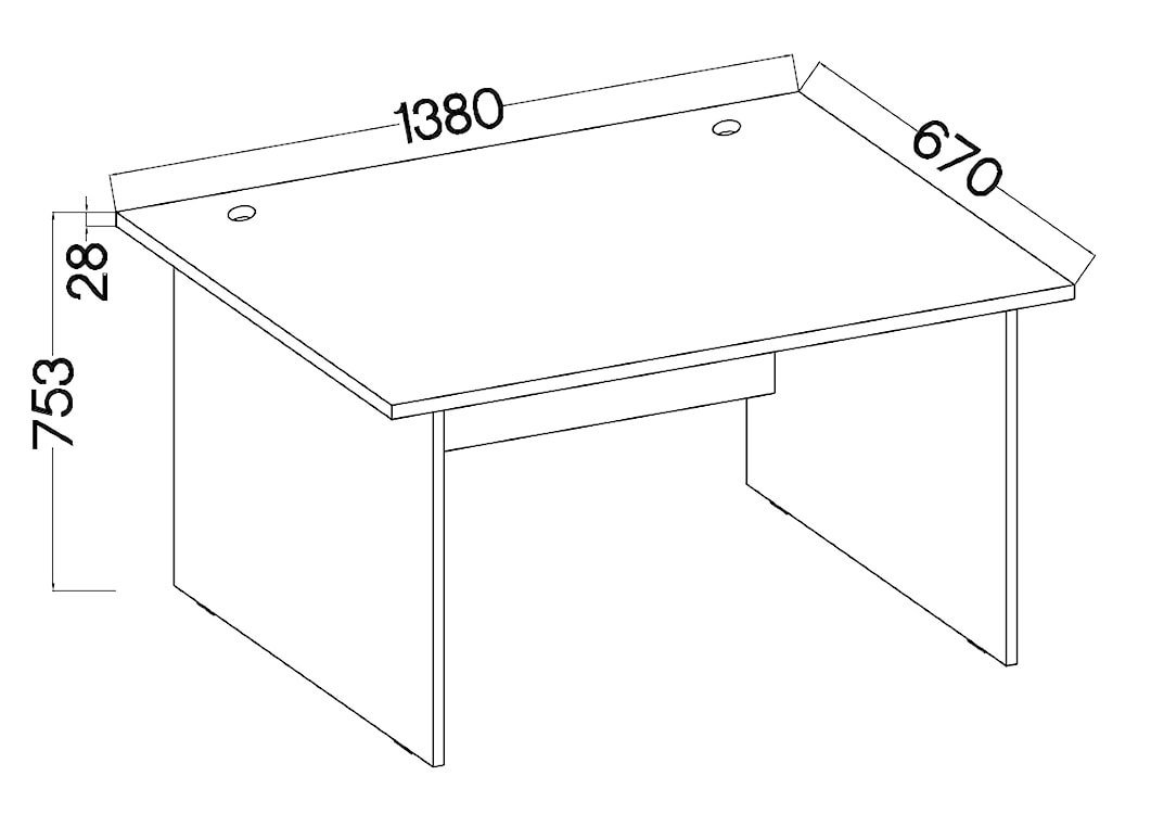 Biurko Stundly 138 cm Dąb artisan   - zdjęcie 2