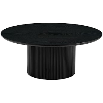 Stolik kawowy Tarnel okrągły średnica 80 cm fornir czarny jesion