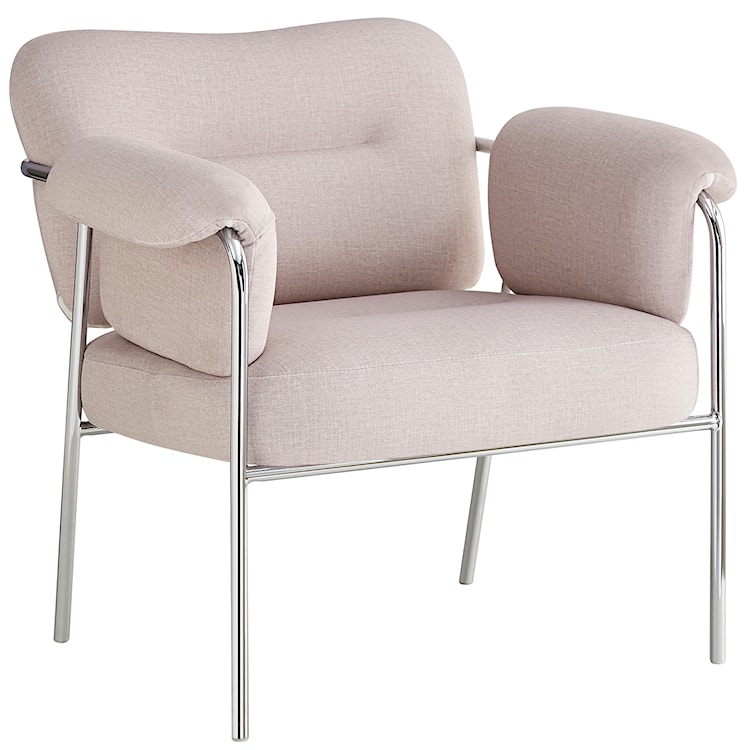 Fotel wypoczynkowy Tovany w tkaninie łatwoczyszczącej szarobeżowy welur 