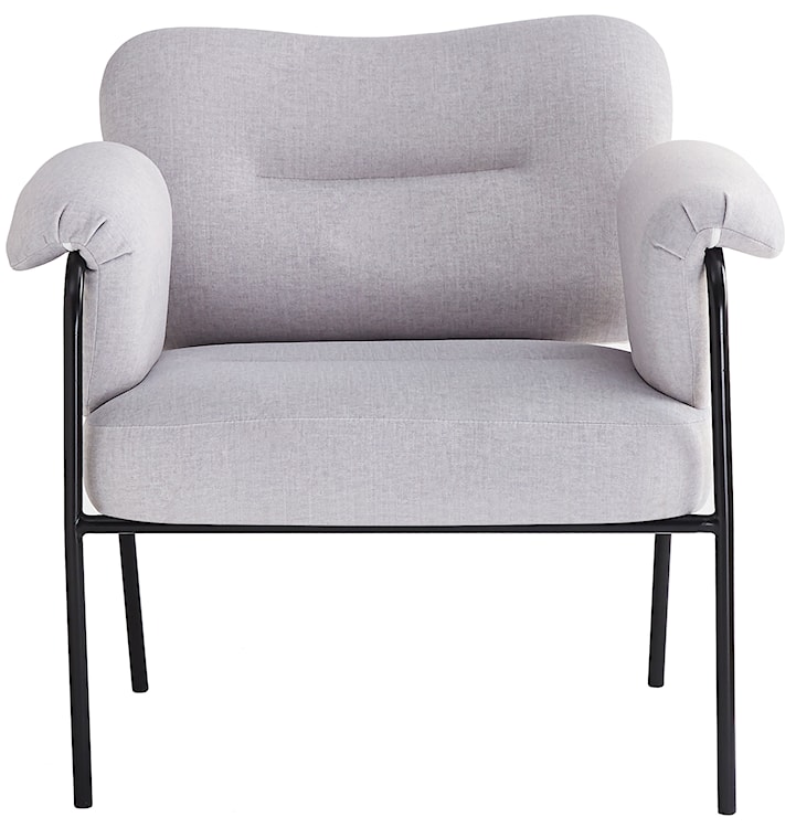 Fotel wypoczynkowy Tovany w tkaninie łatwoczyszczącej jasnoszary welur  - zdjęcie 3