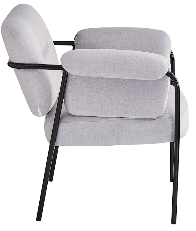 Fotel wypoczynkowy Tovany w tkaninie łatwoczyszczącej jasnoszary welur  - zdjęcie 4