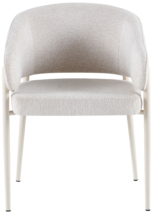 Krzesło tapicerowane Resilly beżowy szenil / beżowe nóżki  - zdjęcie 3