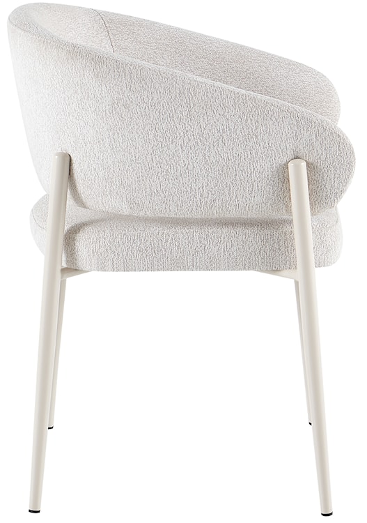 Krzesło tapicerowane Resilly beżowy szenil / beżowe nóżki  - zdjęcie 4