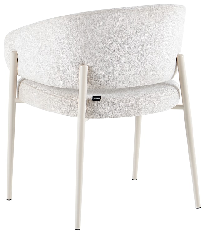 Krzesło tapicerowane Resilly beżowy szenil / beżowe nóżki  - zdjęcie 5