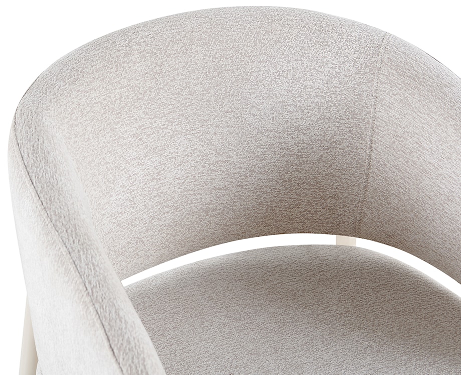 Krzesło tapicerowane Resilly beżowy szenil / beżowe nóżki  - zdjęcie 6