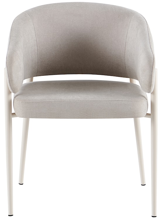 Krzesło tapicerowane Resilly jasnobeżowy szenil / beżowe nóżki  - zdjęcie 3