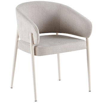 Krzesło tapicerowane Resilly jasnobeżowy szenil / beżowe nóżki