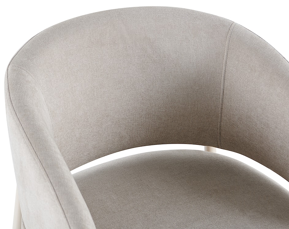 Krzesło tapicerowane Resilly jasnobeżowy szenil / beżowe nóżki  - zdjęcie 6