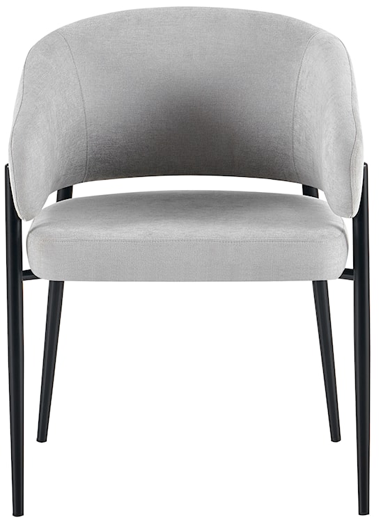Krzesło tapicerowane Resilly szary szenil / czarne nóżki  - zdjęcie 3