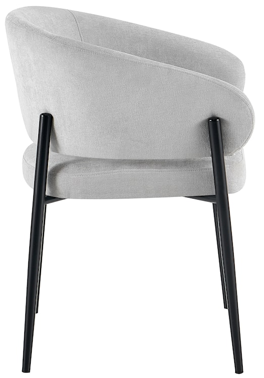 Krzesło tapicerowane Resilly szary szenil / czarne nóżki  - zdjęcie 4