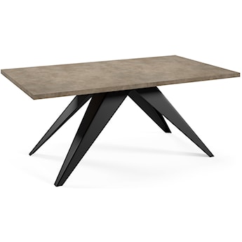 Stół rozkładany Scalize 140/200 cm ciemnoszary beton z czarną stalową ramą