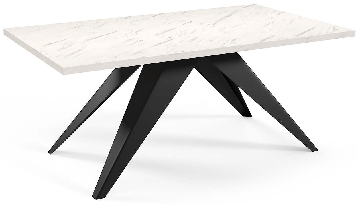 Stół rozkładany Scalize 140/200 cm z czarną stalową ramą