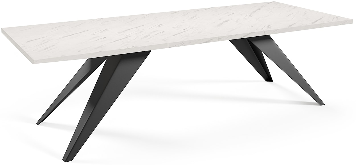 Stół rozkładany Scalize 140/200 cm z czarną stalową ramą  - zdjęcie 2