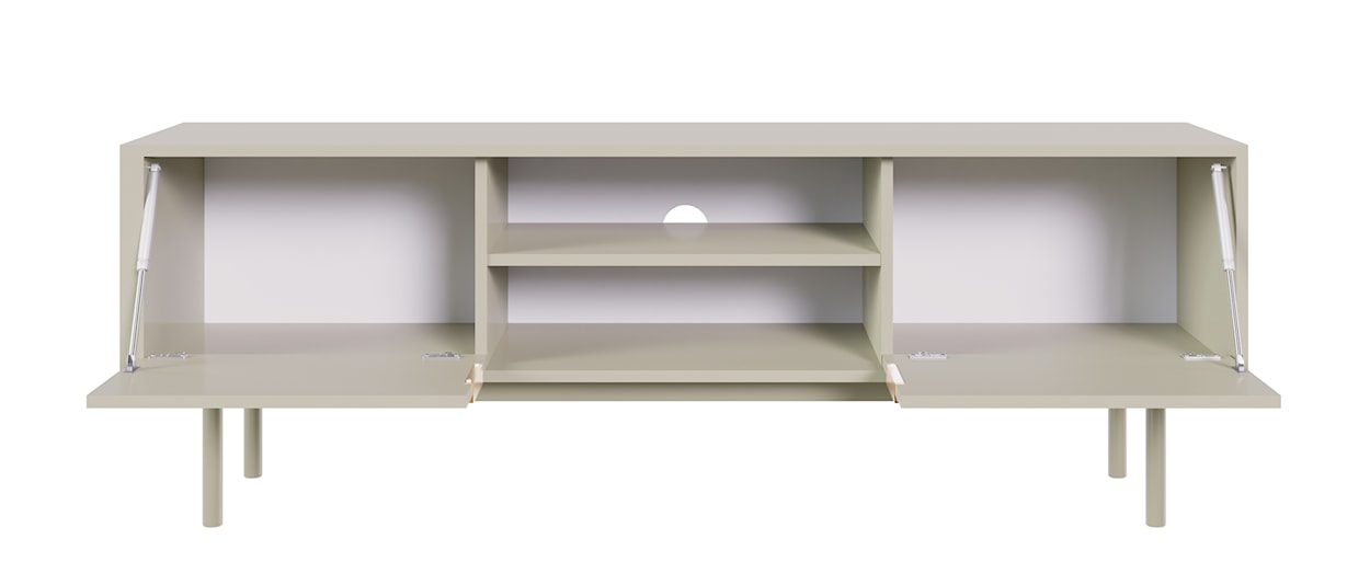 Szafka RTV Viviaro dwudrzwiowa z wnękami 154 cm kaszmir  - zdjęcie 10