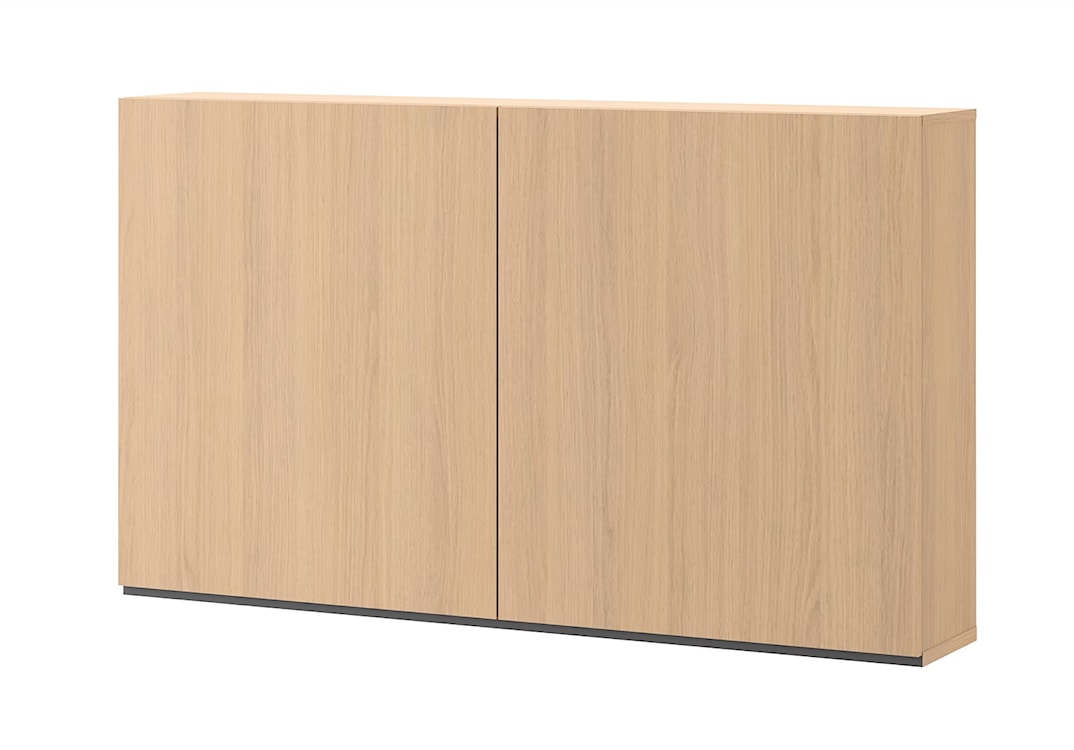 Szafka młodzieżowa dwudrzwiowa Woow wisząca z półkami 140 cm dąb vincenza bielona 