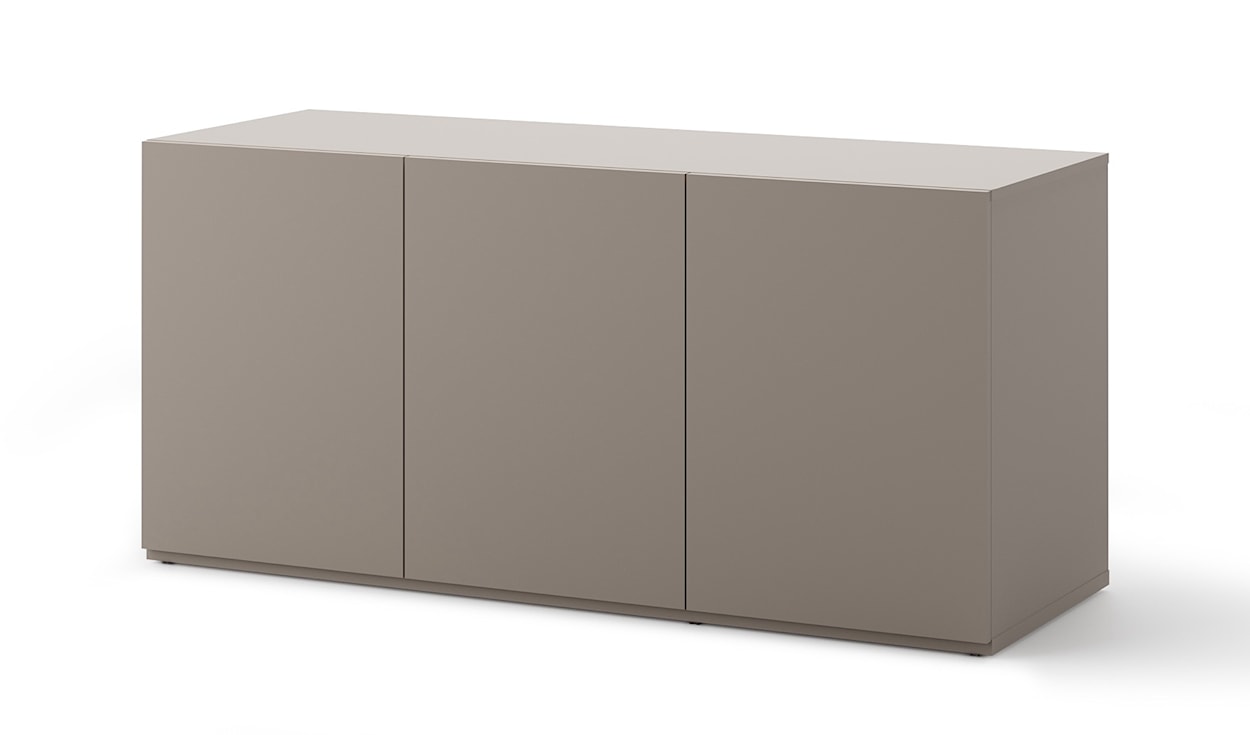 Komoda młodzieżowa trzydrzwiowa Woow z półkami 140 cm clay grey 
