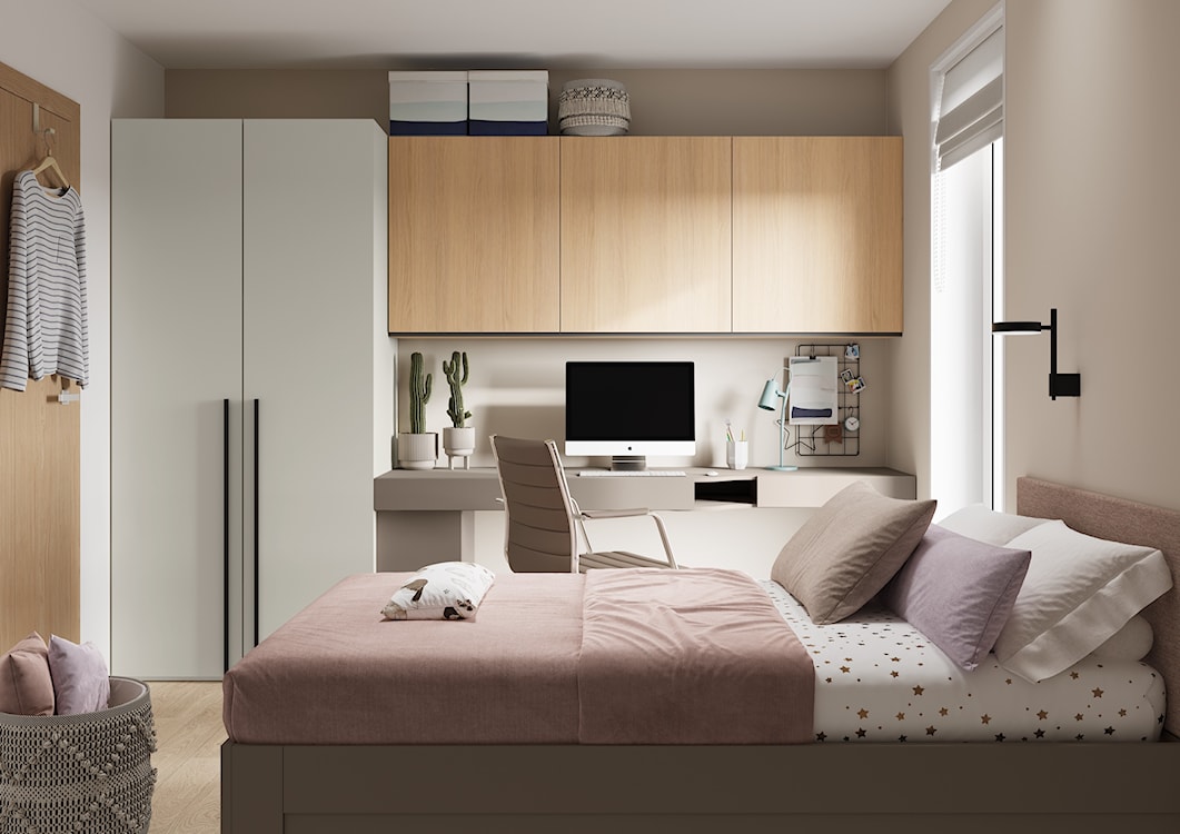 Łóżko młodzieżowe rozsuwane Woow z dwiema szufladami 205-248 cm clay grey  - zdjęcie 5