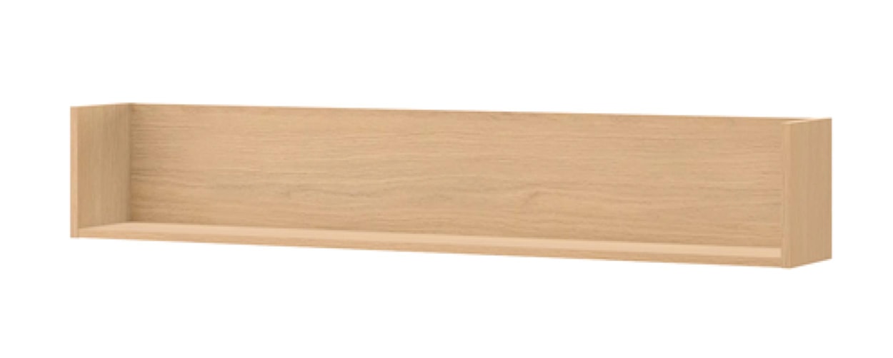 Półka młodzieżowa ścienna Woow 140 cm dąb vincenza bielona 