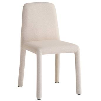Krzesło tapicerowane Wovica w tkaninie łatwoczyszczącej kremowy welur