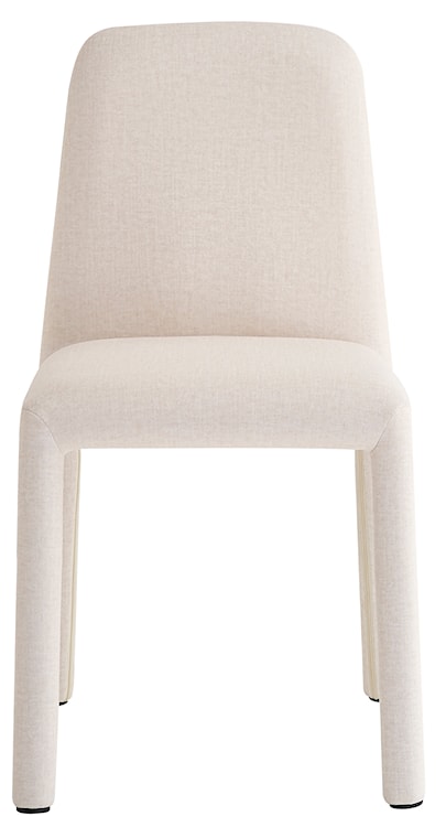Krzesło tapicerowane Wovica w tkaninie łatwoczyszczącej kremowy welur  - zdjęcie 3
