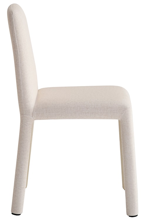 Krzesło tapicerowane Wovica w tkaninie łatwoczyszczącej kremowy welur  - zdjęcie 4