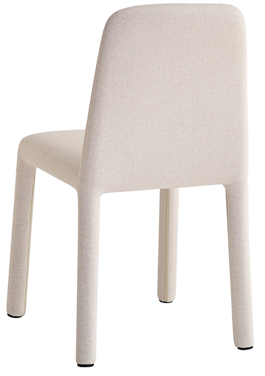 Krzesło tapicerowane Wovica w tkaninie łatwoczyszczącej kremowy welur  - zdjęcie 5