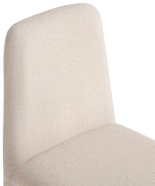 Krzesło tapicerowane Wovica w tkaninie łatwoczyszczącej kremowy welur  - zdjęcie 6