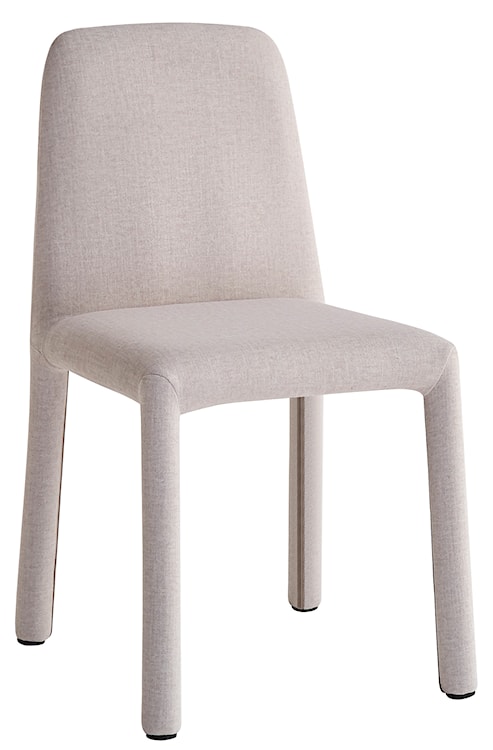 Krzesło tapicerowane Wovica w tkaninie łatwoczyszczącej jasnobeżowy welur 