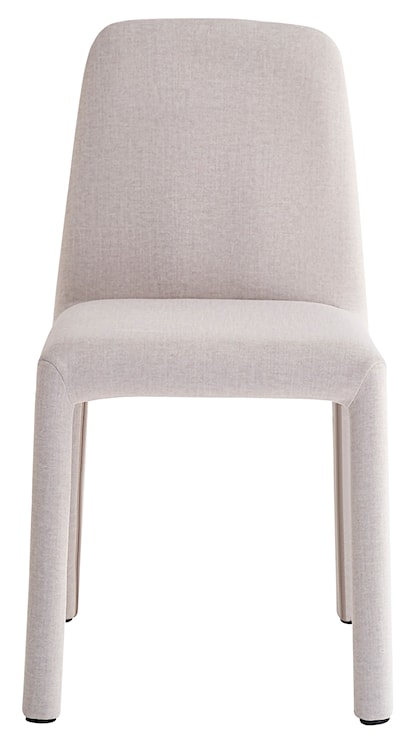 Krzesło tapicerowane Wovica w tkaninie łatwoczyszczącej jasnobeżowy welur  - zdjęcie 3