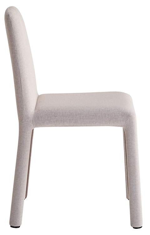 Krzesło tapicerowane Wovica w tkaninie łatwoczyszczącej jasnobeżowy welur  - zdjęcie 4