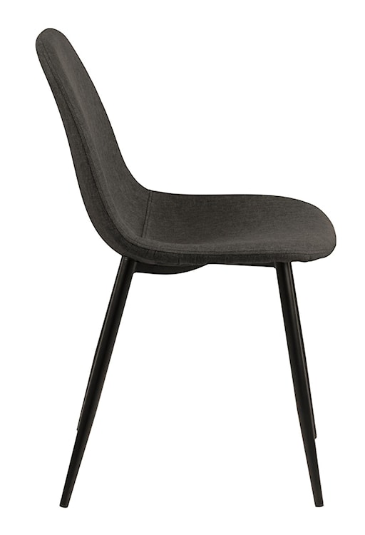 Krzesło tapicerowane Zakomo ciemnoszare na czarnej podstawie  - zdjęcie 4
