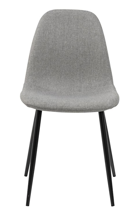 Krzesło tapicerowane Zakomo szare na czarnej podstawie  - zdjęcie 3