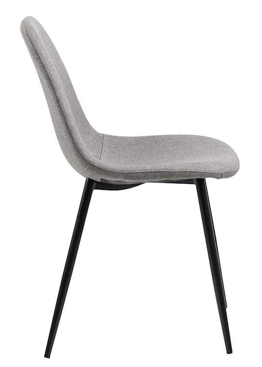 Krzesło tapicerowane Zakomo szare na czarnej podstawie  - zdjęcie 4