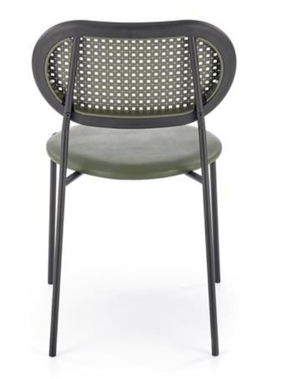 Krzesło z tworzywa Haplest technoratan/ekoskóra zielone  - zdjęcie 2